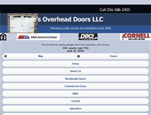 Tablet Screenshot of leesoverheaddoors.com